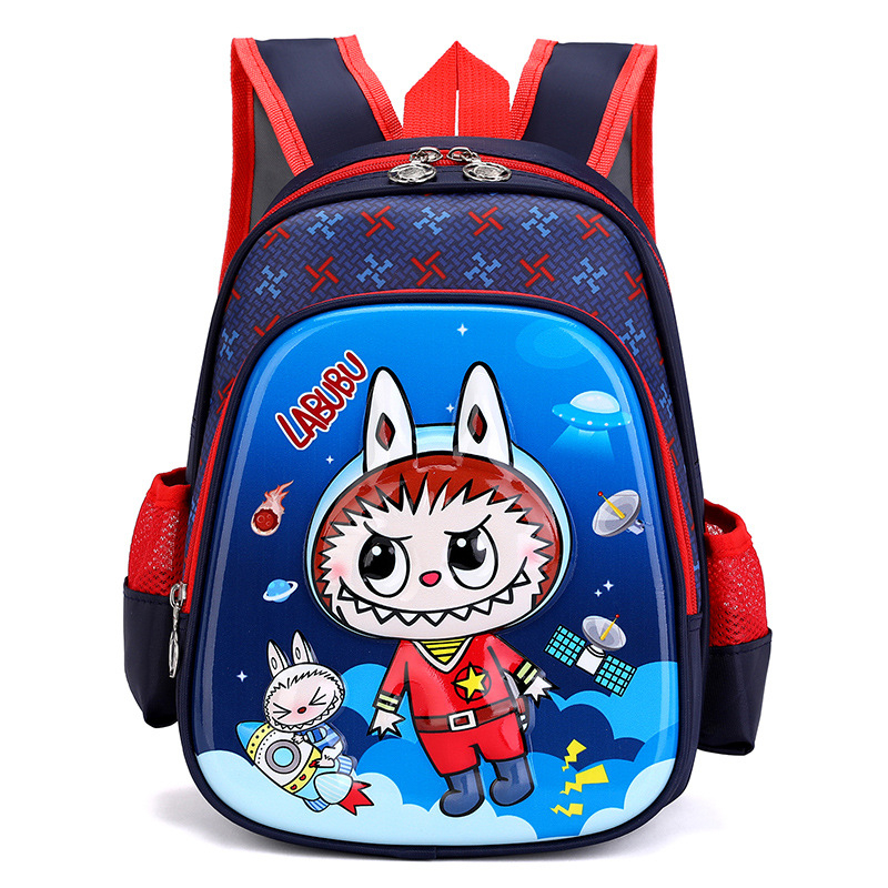 Detský batoh - Vzor s kreslenými postavičkami; PVC materiál, priedušný, nepremokavý, ľahký, zakrivené ramenné popruhy