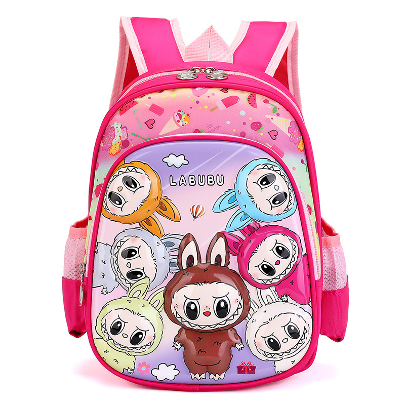 Detský batoh - Vzor s kreslenými postavičkami; PVC materiál, priedušný, nepremokavý, ľahký, zakrivené ramenné popruhy