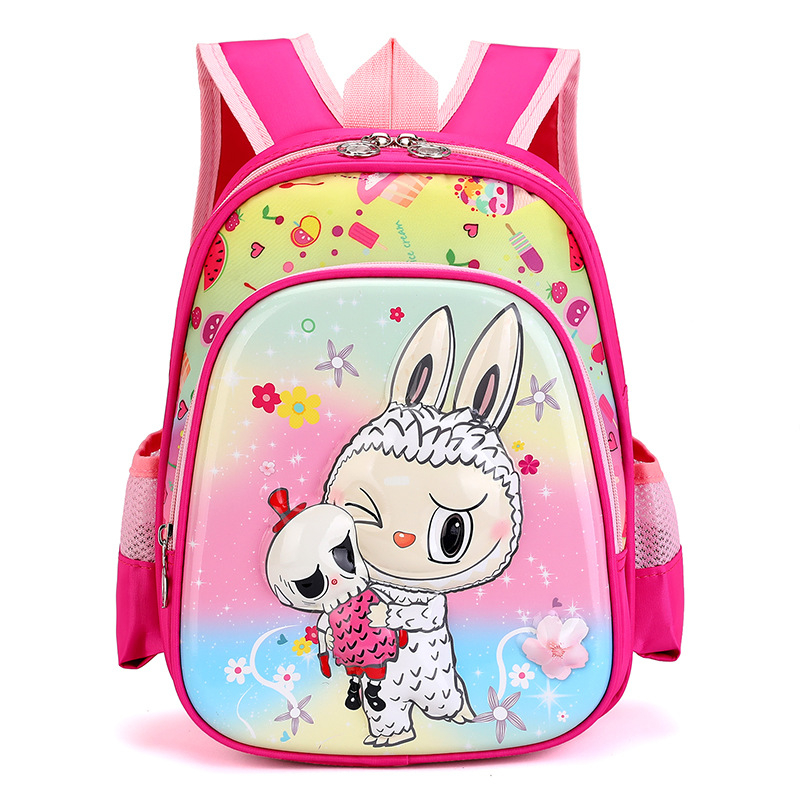 Detský batoh - Vzor s kreslenými postavičkami; PVC materiál, priedušný, nepremokavý, ľahký, zakrivené ramenné popruhy