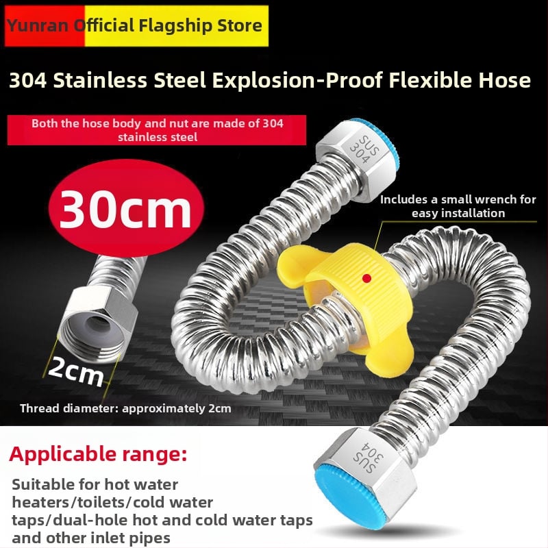 304 oceľový vlnený rúra pre vstup vody k bojleru – vysoký tlak, teplotná odolnosť, CUPC certifikát, model 1