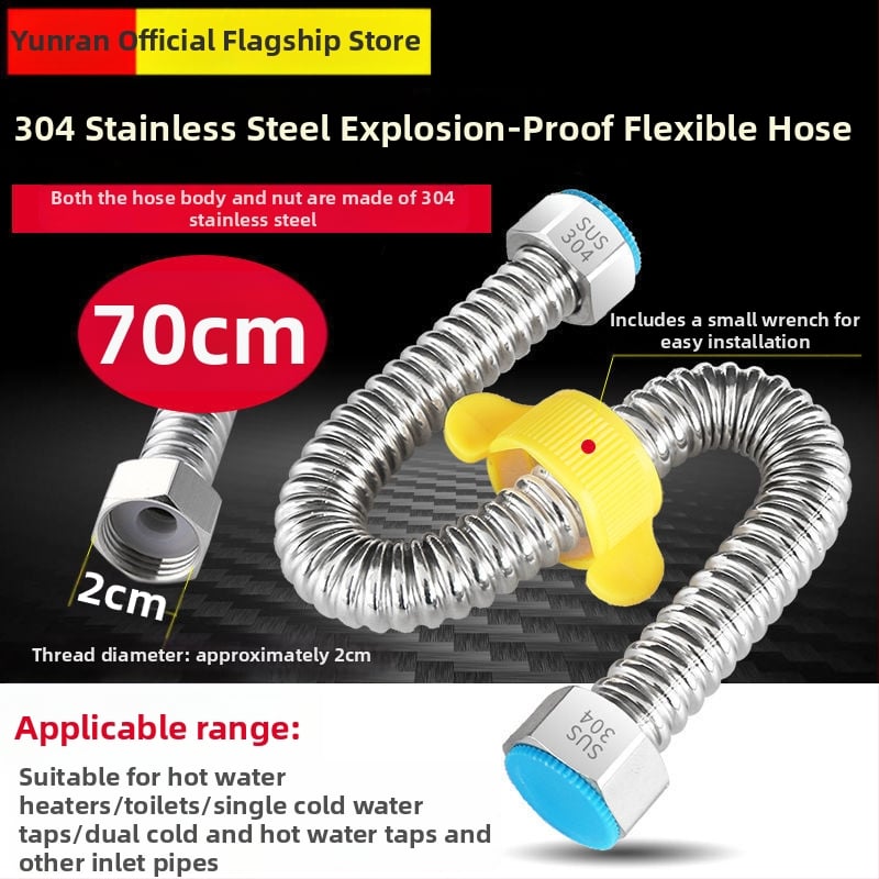 304 oceľový vlnený rúra pre vstup vody k bojleru – vysoký tlak, teplotná odolnosť, CUPC certifikát, model 1