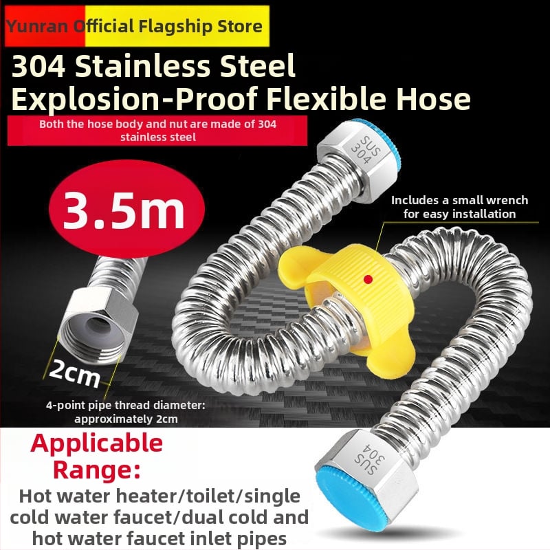 304 oceľový vlnený rúra pre vstup vody k bojleru – vysoký tlak, teplotná odolnosť, CUPC certifikát, model 1