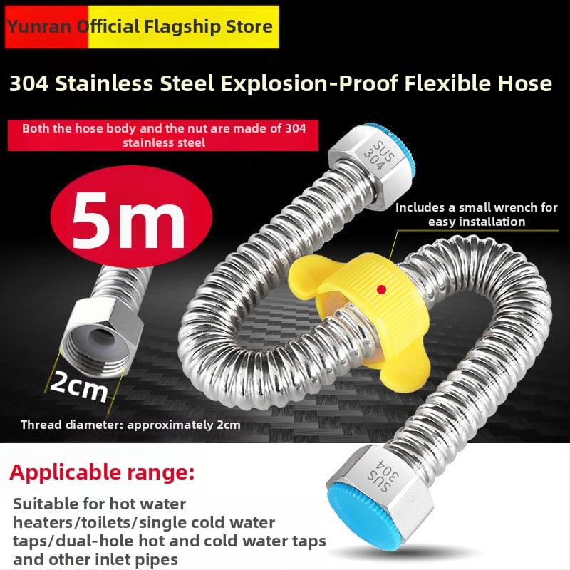 304 oceľový vlnený rúra pre vstup vody k bojleru – vysoký tlak, teplotná odolnosť, CUPC certifikát, model 1