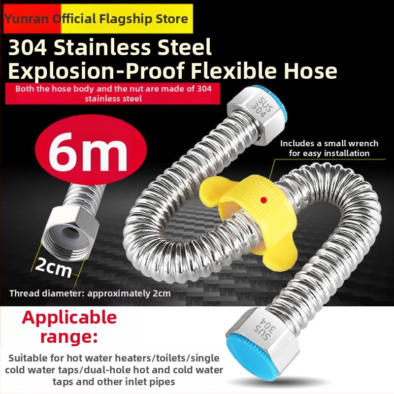 304 oceľový vlnený rúra pre vstup vody k bojleru – vysoký tlak, teplotná odolnosť, CUPC certifikát, model 1