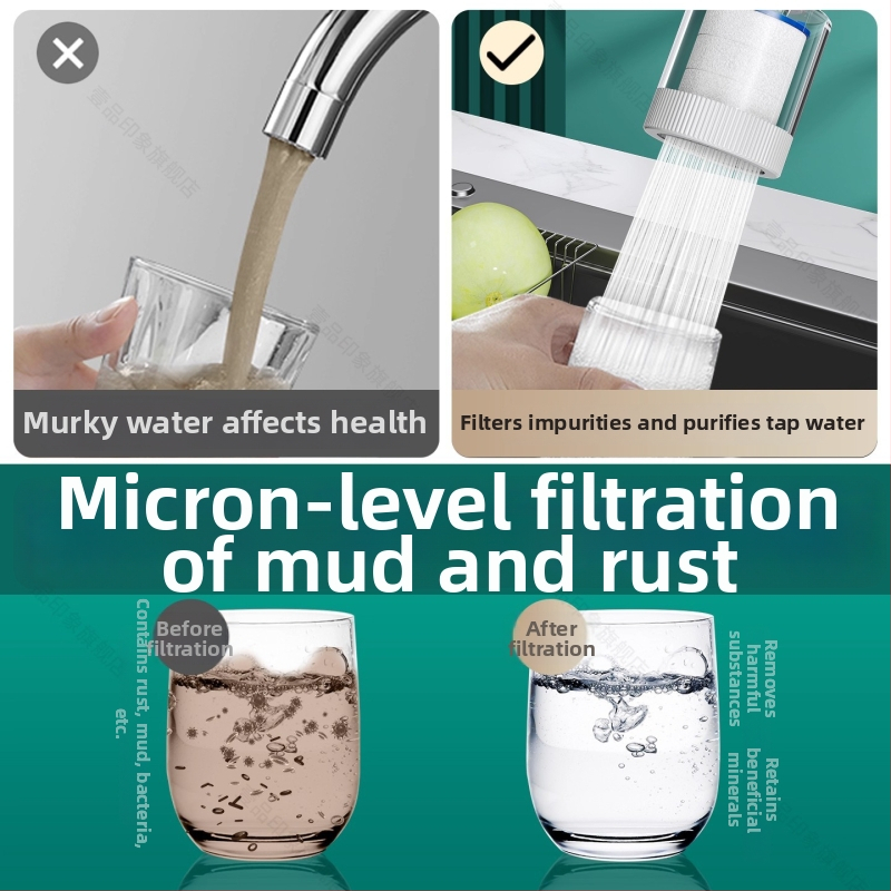 Filtr na kohútik – rozšírenie pre domácu kuchyňu, PP materiál, priama inštalácia, jednorukový ovládanie, model L10205, First Impression, štýl Light Luxury