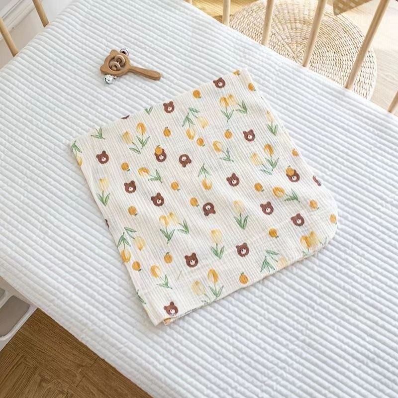 Τύλιγμα από γάζα για νεογέννητα – σχέδιο καρτούν, 95% βαμβάκι, για όλες τις εποχές