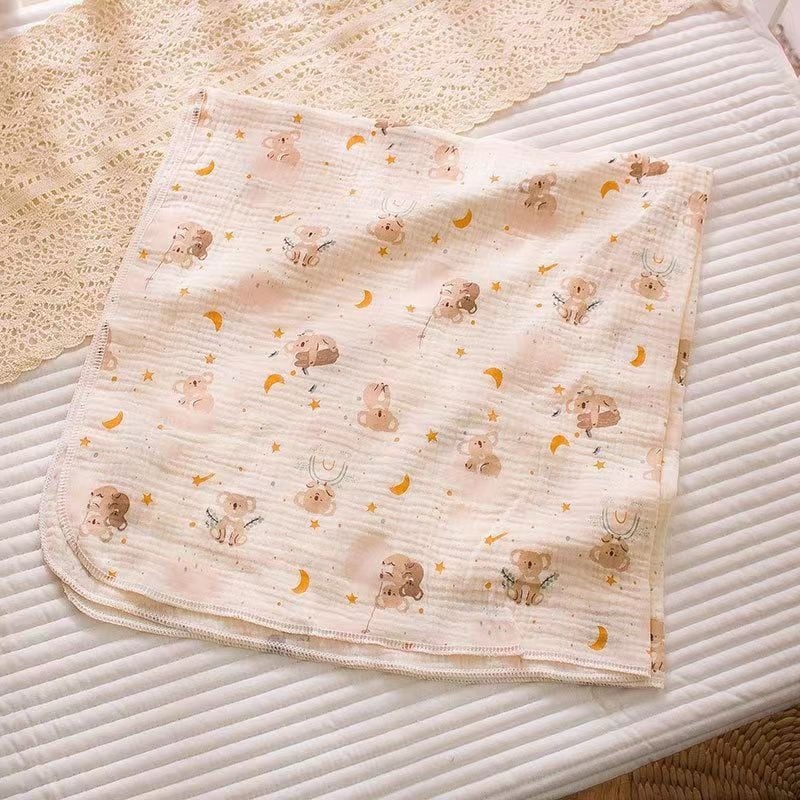 Τύλιγμα από γάζα για νεογέννητα – σχέδιο καρτούν, 95% βαμβάκι, για όλες τις εποχές