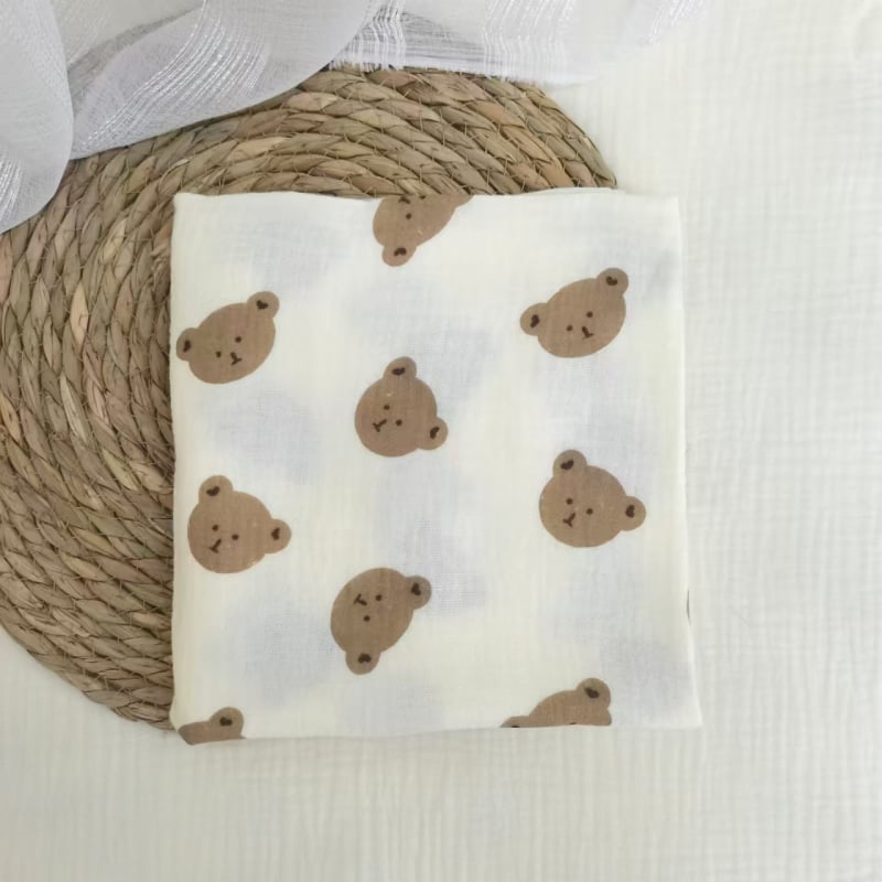 Τύλιγμα από γάζα για νεογέννητα – σχέδιο καρτούν, 95% βαμβάκι, για όλες τις εποχές