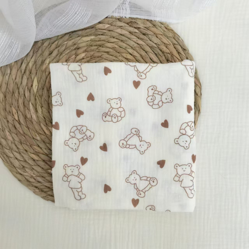 Τύλιγμα από γάζα για νεογέννητα – σχέδιο καρτούν, 95% βαμβάκι, για όλες τις εποχές