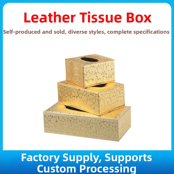 Kožená krabička na vreckovky – ručne vyrobená, s vyberateľnou vnútornou zásobou, model FJ-0741, možnosť loga na mieru, vhodná do hosťovských izieb a na stôl