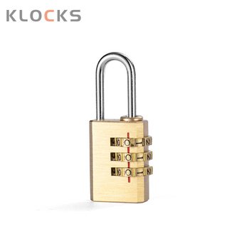 Sárgaréz labirintus záras doboz mechanikus jelszó zár, 3- vagy 4 görgős ívelt design, edzőtermi szekrényekhez
