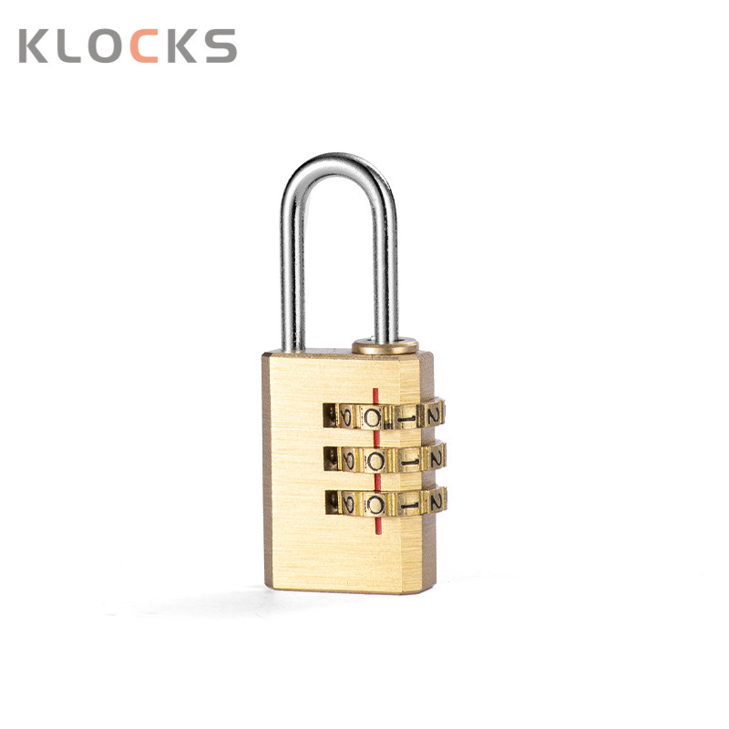 Sárgaréz labirintus záras doboz mechanikus jelszó zár, 3- vagy 4 görgős ívelt design, edzőtermi szekrényekhez