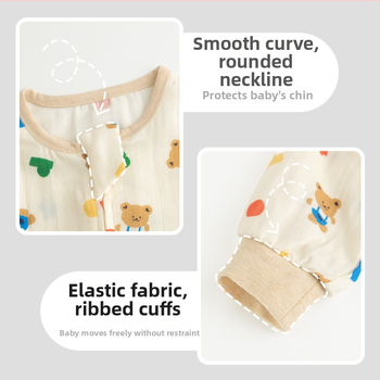 Υπνόσακος μωρού από 100% βαμβάκι, λεπτός για καλοκαίρι και άνοιξη, επένδυση από βαμβάκι, με μοτίβο καρτούν, κατάλληλος για παιδιά 1–3 ετών