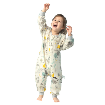 Υπνόσακος μωρού από 100% βαμβάκι, λεπτός για καλοκαίρι και άνοιξη, επένδυση από βαμβάκι, με μοτίβο καρτούν, κατάλληλος για παιδιά 1–3 ετών