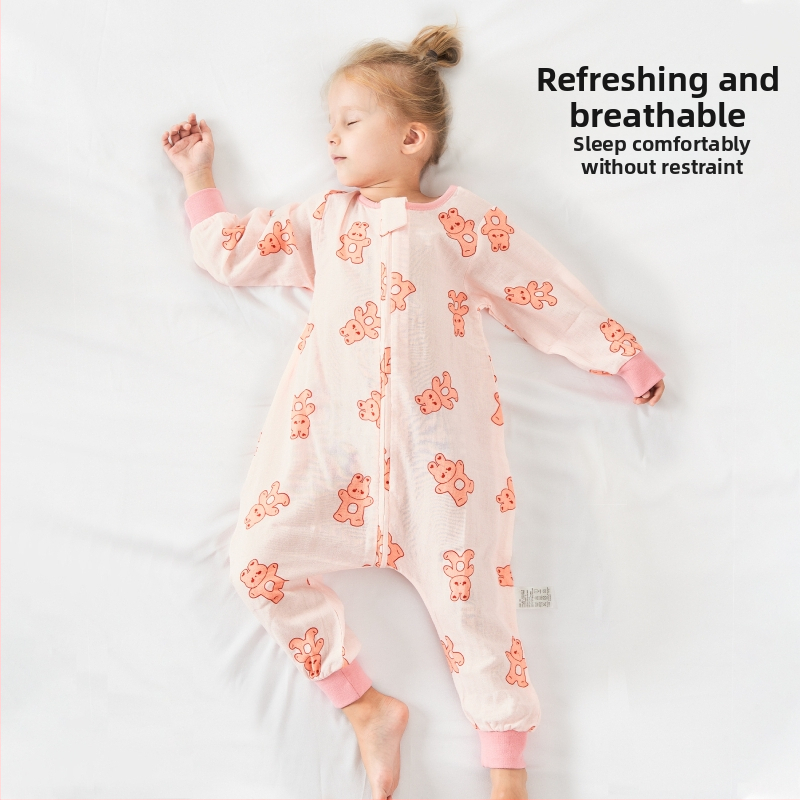 Υπνόσακος μωρού από 100% βαμβάκι, λεπτός για καλοκαίρι και άνοιξη, επένδυση από βαμβάκι, με μοτίβο καρτούν, κατάλληλος για παιδιά 1–3 ετών