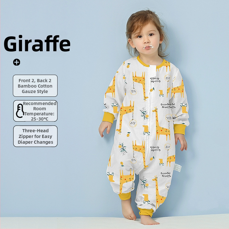 Υπνόσακος μωρού από 100% βαμβάκι, λεπτός για καλοκαίρι και άνοιξη, επένδυση από βαμβάκι, με μοτίβο καρτούν, κατάλληλος για παιδιά 1–3 ετών