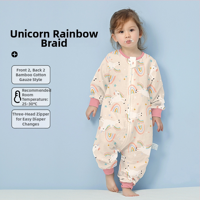 Υπνόσακος μωρού από 100% βαμβάκι, λεπτός για καλοκαίρι και άνοιξη, επένδυση από βαμβάκι, με μοτίβο καρτούν, κατάλληλος για παιδιά 1–3 ετών