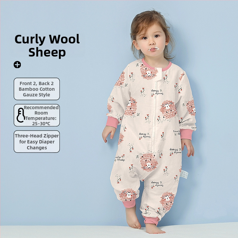 Υπνόσακος μωρού από 100% βαμβάκι, λεπτός για καλοκαίρι και άνοιξη, επένδυση από βαμβάκι, με μοτίβο καρτούν, κατάλληλος για παιδιά 1–3 ετών