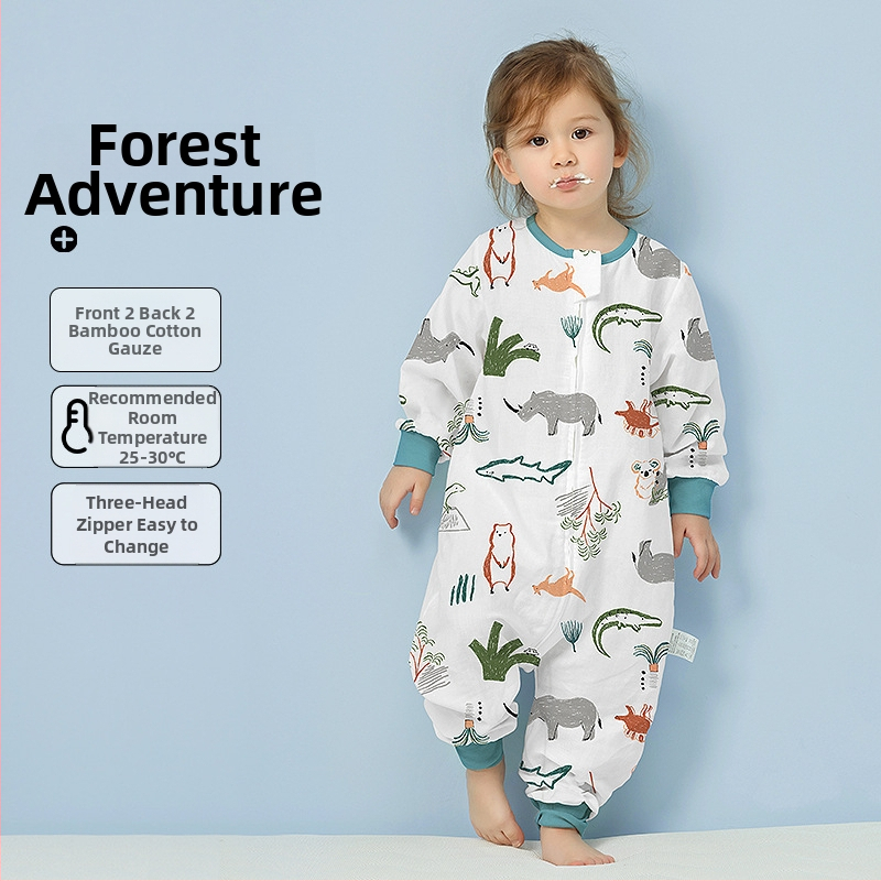 Υπνόσακος μωρού από 100% βαμβάκι, λεπτός για καλοκαίρι και άνοιξη, επένδυση από βαμβάκι, με μοτίβο καρτούν, κατάλληλος για παιδιά 1–3 ετών