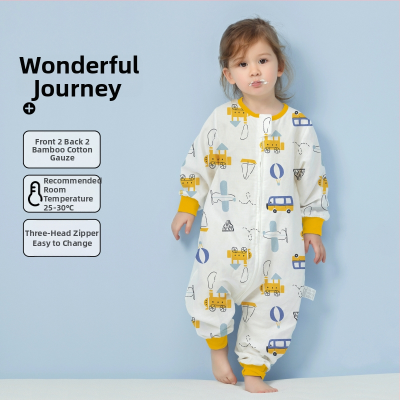 Υπνόσακος μωρού από 100% βαμβάκι, λεπτός για καλοκαίρι και άνοιξη, επένδυση από βαμβάκι, με μοτίβο καρτούν, κατάλληλος για παιδιά 1–3 ετών