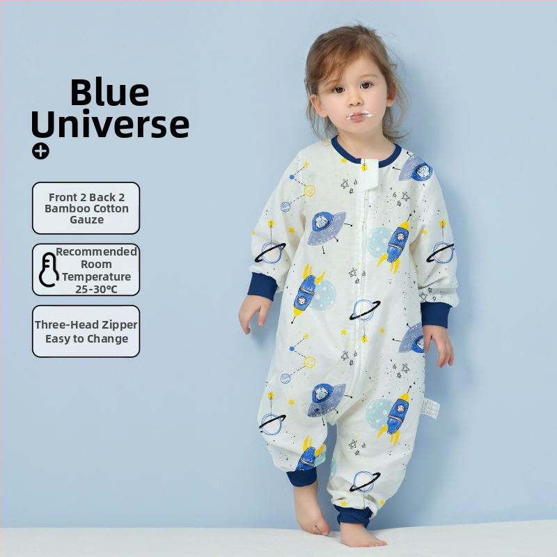 Υπνόσακος μωρού από 100% βαμβάκι, λεπτός για καλοκαίρι και άνοιξη, επένδυση από βαμβάκι, με μοτίβο καρτούν, κατάλληλος για παιδιά 1–3 ετών