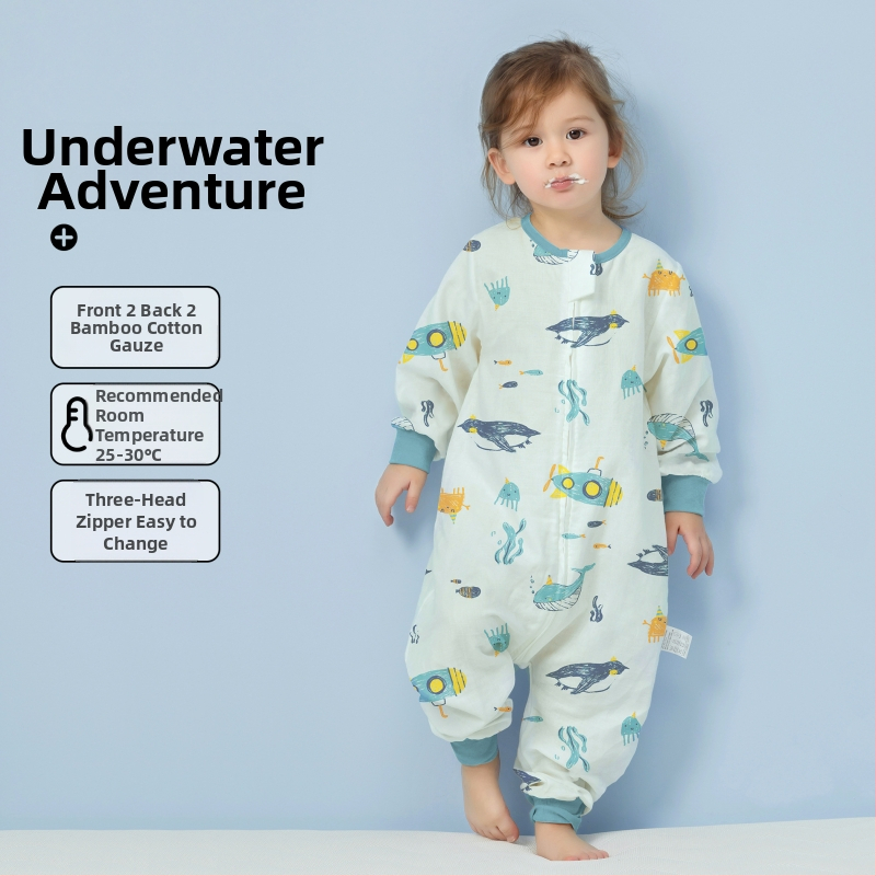 Υπνόσακος μωρού από 100% βαμβάκι, λεπτός για καλοκαίρι και άνοιξη, επένδυση από βαμβάκι, με μοτίβο καρτούν, κατάλληλος για παιδιά 1–3 ετών