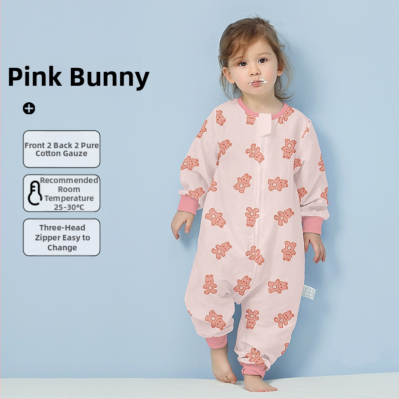 Υπνόσακος μωρού από 100% βαμβάκι, λεπτός για καλοκαίρι και άνοιξη, επένδυση από βαμβάκι, με μοτίβο καρτούν, κατάλληλος για παιδιά 1–3 ετών