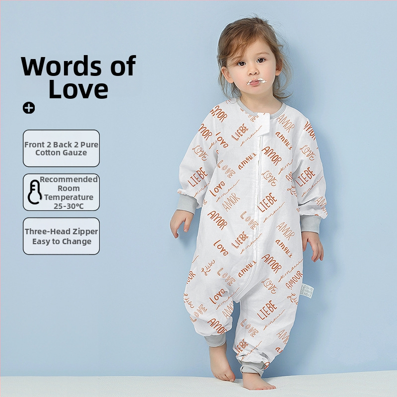 Υπνόσακος μωρού από 100% βαμβάκι, λεπτός για καλοκαίρι και άνοιξη, επένδυση από βαμβάκι, με μοτίβο καρτούν, κατάλληλος για παιδιά 1–3 ετών