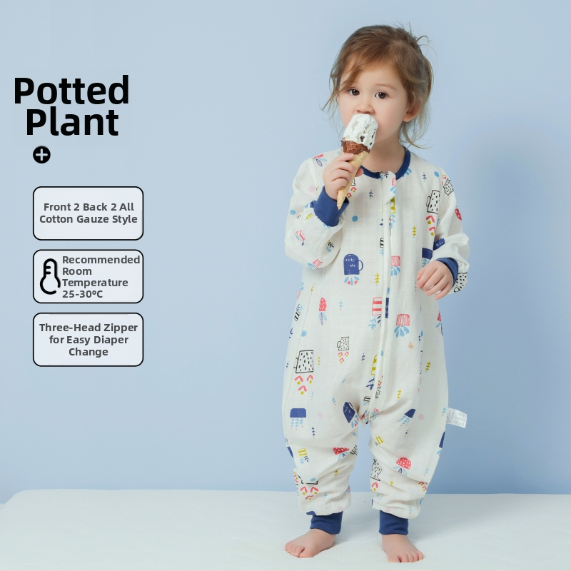 Υπνόσακος μωρού από 100% βαμβάκι, λεπτός για καλοκαίρι και άνοιξη, επένδυση από βαμβάκι, με μοτίβο καρτούν, κατάλληλος για παιδιά 1–3 ετών