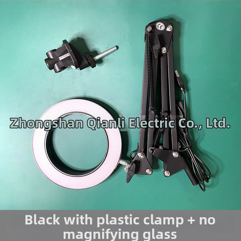 Λαμπά LED γραφείου με μακρύ βραχίονα και πτυσσόμενο μεγεθυντικό φακό – φως ανάγνωσης φιλικό στα μάτια, USB τροφοδοσία 12W, μεταλλική σκιά, CE πιστοποιητικό