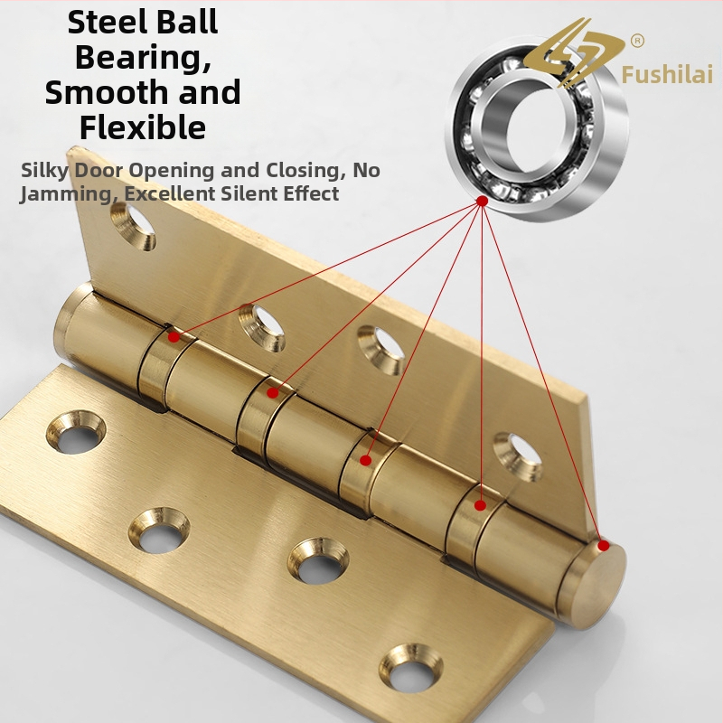 Rozsdamentes acél ajtópánt faajtókhoz, méretek 4"/5", vastagság 3 mm, felület: elektroplakálás, kefés, polírozott