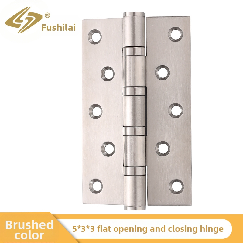 Rozsdamentes acél ajtópánt faajtókhoz, méretek 4"/5", vastagság 3 mm, felület: elektroplakálás, kefés, polírozott