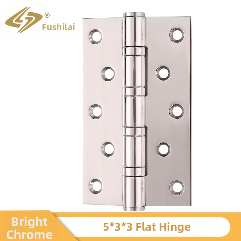 Rozsdamentes acél ajtópánt faajtókhoz, méretek 4"/5", vastagság 3 mm, felület: elektroplakálás, kefés, polírozott