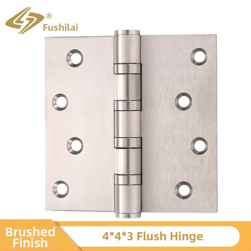 Rozsdamentes acél ajtópánt faajtókhoz, méretek 4"/5", vastagság 3 mm, felület: elektroplakálás, kefés, polírozott