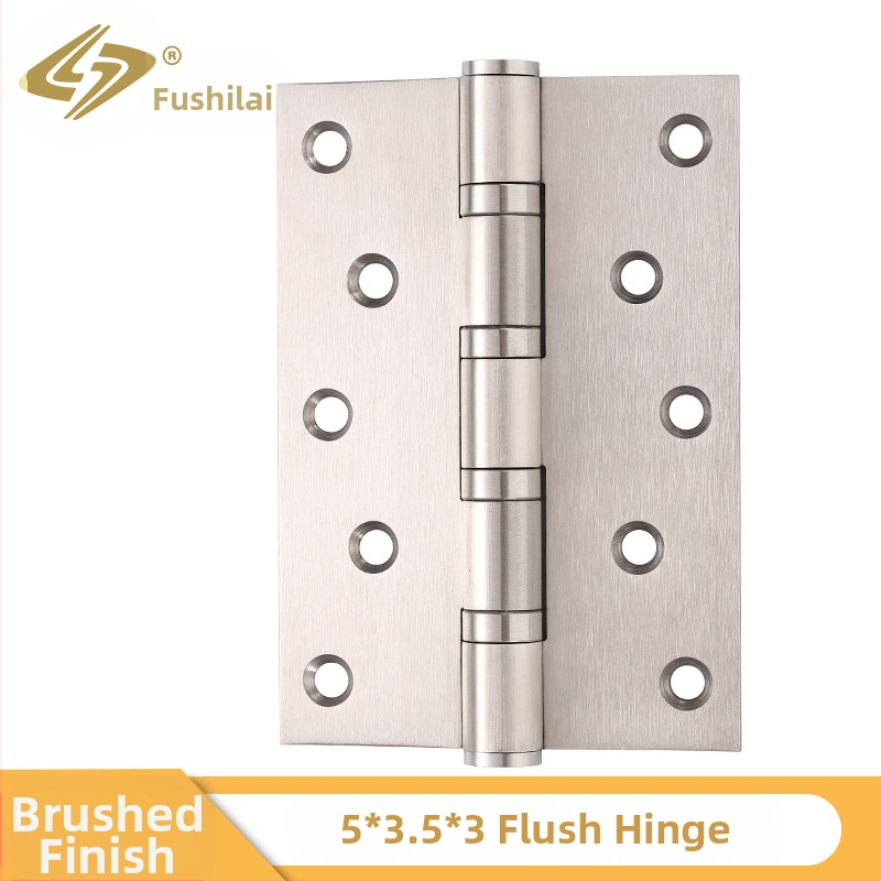 Rozsdamentes acél ajtópánt faajtókhoz, méretek 4"/5", vastagság 3 mm, felület: elektroplakálás, kefés, polírozott