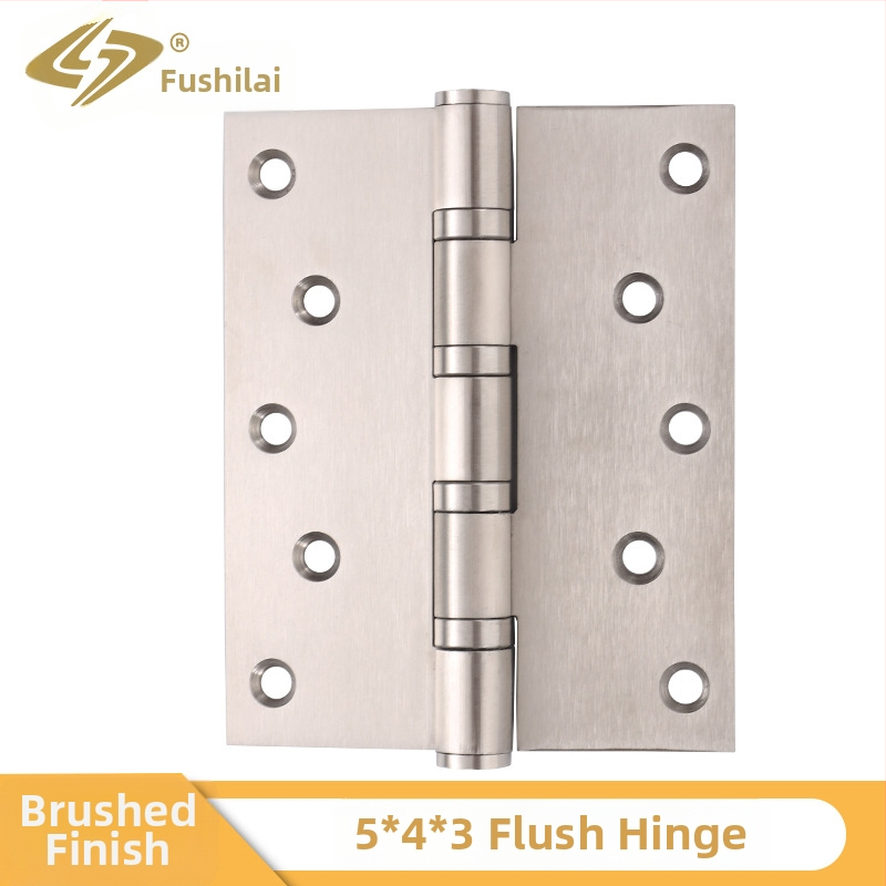 Rozsdamentes acél ajtópánt faajtókhoz, méretek 4"/5", vastagság 3 mm, felület: elektroplakálás, kefés, polírozott