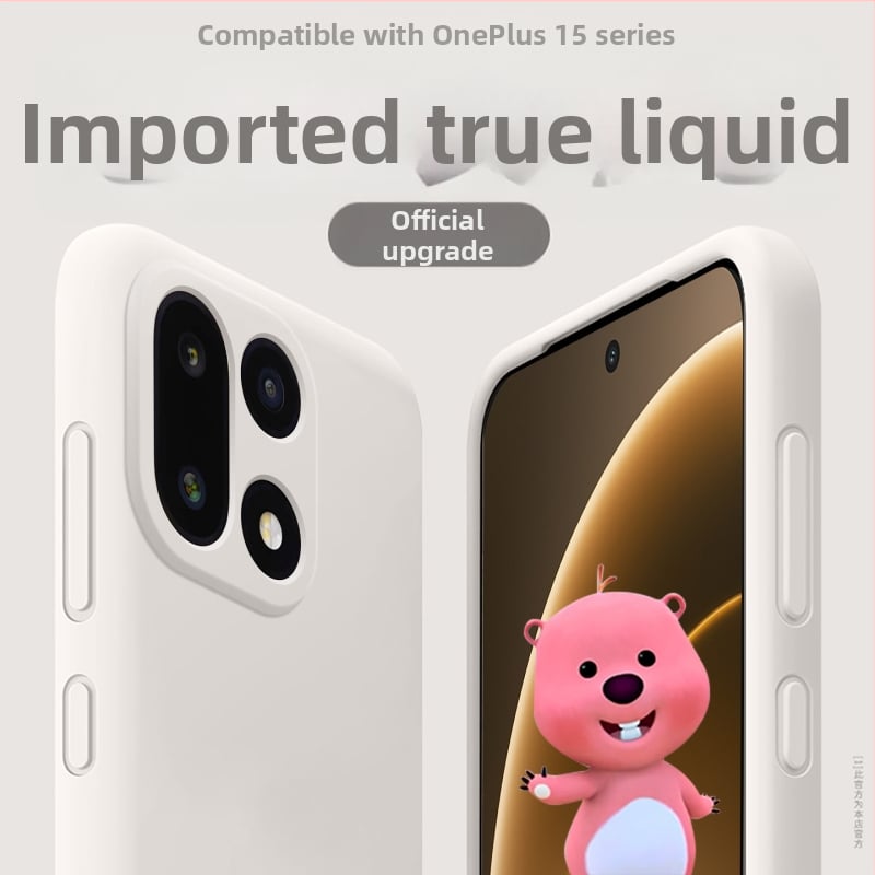 Husă OnePlus 15 din silicon lichid, protecție completă a obiectivului, anti-cădere și disipare a căldurii