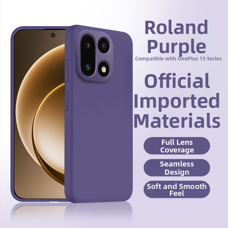 Husă OnePlus 15 din silicon lichid, protecție completă a obiectivului, anti-cădere și disipare a căldurii