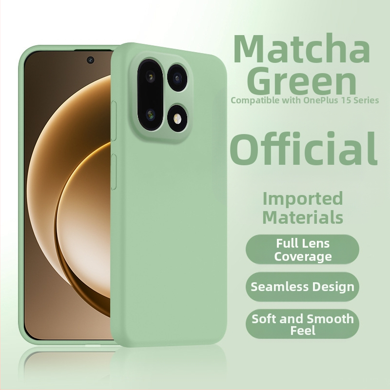 Husă OnePlus 15 din silicon lichid, protecție completă a obiectivului, anti-cădere și disipare a căldurii