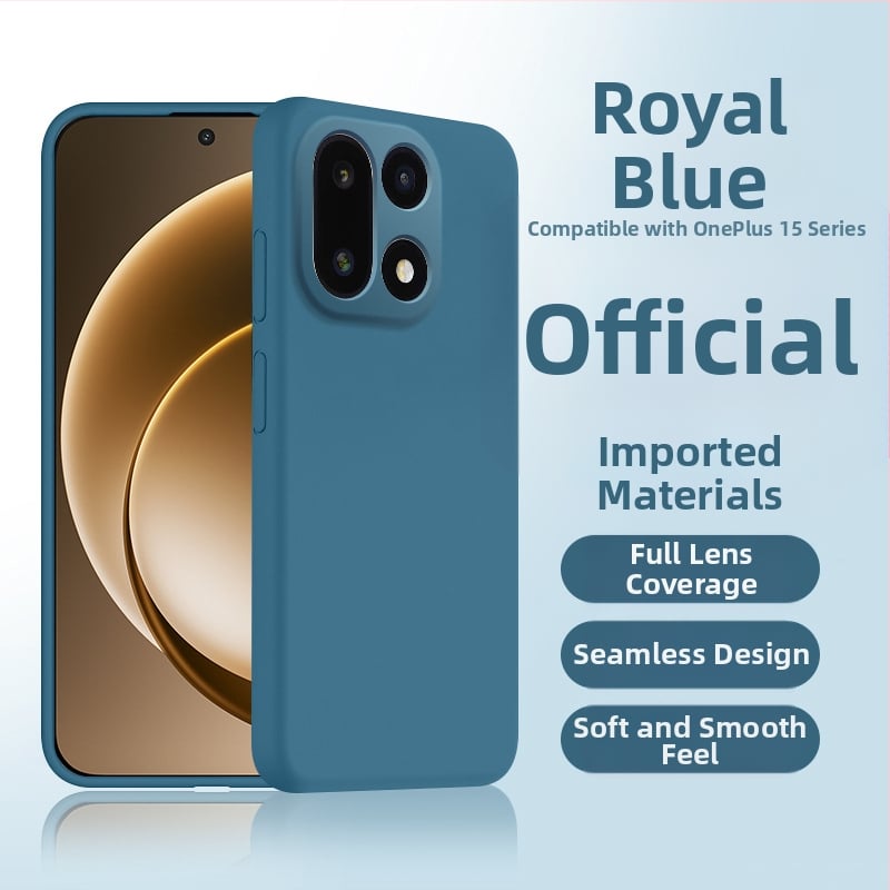 Husă OnePlus 15 din silicon lichid, protecție completă a obiectivului, anti-cădere și disipare a căldurii