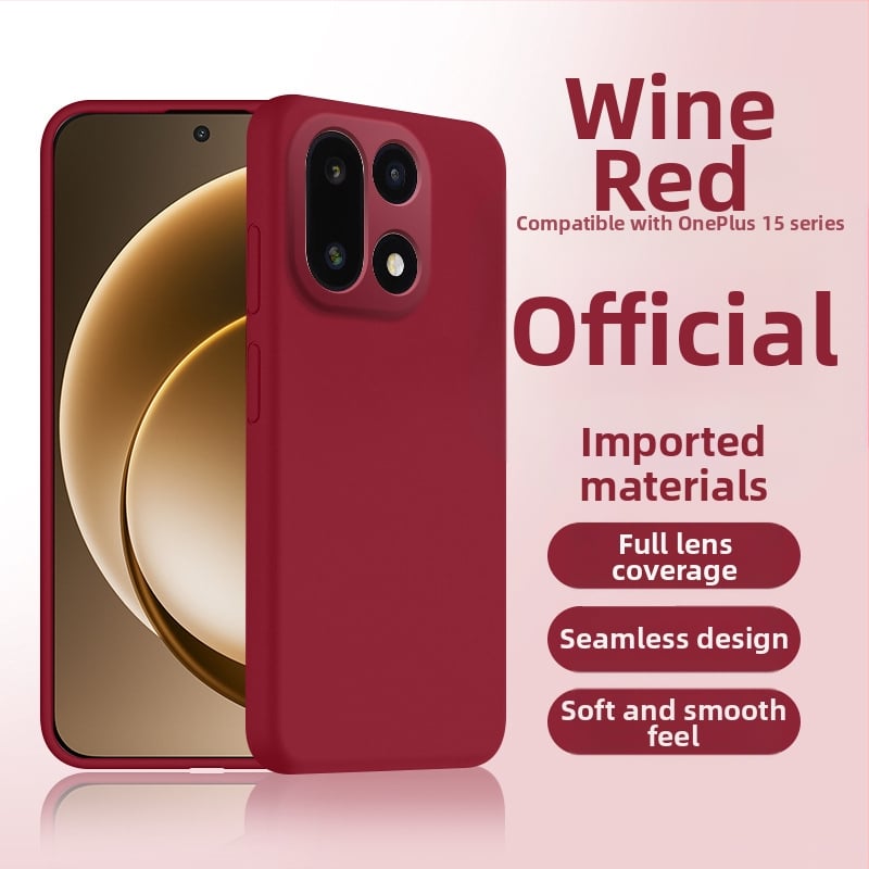 Husă OnePlus 15 din silicon lichid, protecție completă a obiectivului, anti-cădere și disipare a căldurii