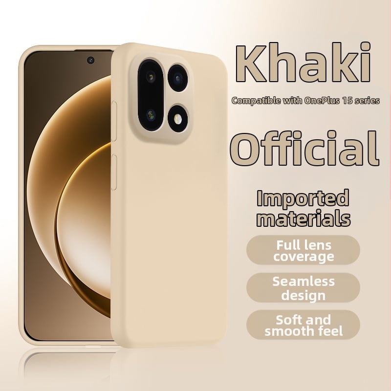 Husă OnePlus 15 din silicon lichid, protecție completă a obiectivului, anti-cădere și disipare a căldurii