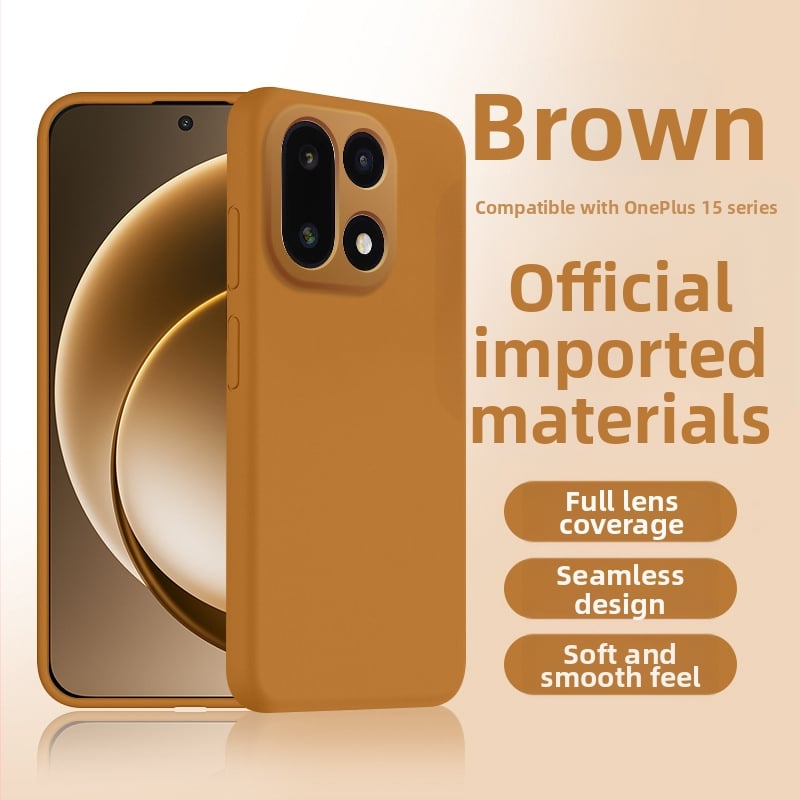 Husă OnePlus 15 din silicon lichid, protecție completă a obiectivului, anti-cădere și disipare a căldurii