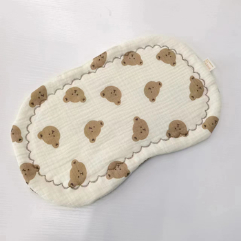 Бебешка възглавничка за новородени, двустранно печатена облачна концепция, памучен пълнеж, стил карикатура, безопасност клас A, подходяща за 0–12 месеца