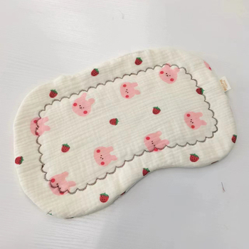 Бебешка възглавничка за новородени, двустранно печатена облачна концепция, памучен пълнеж, стил карикатура, безопасност клас A, подходяща за 0–12 месеца