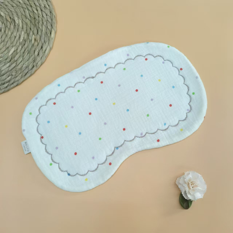 Бебешка възглавничка за новородени, двустранно печатена облачна концепция, памучен пълнеж, стил карикатура, безопасност клас A, подходяща за 0–12 месеца