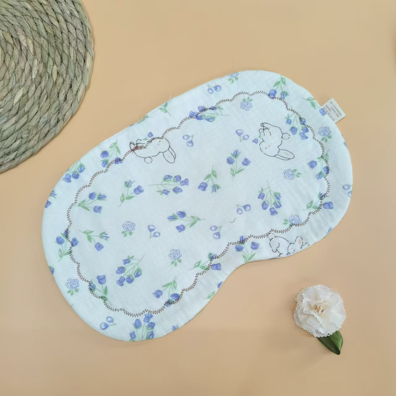 Бебешка възглавничка за новородени, двустранно печатена облачна концепция, памучен пълнеж, стил карикатура, безопасност клас A, подходяща за 0–12 месеца