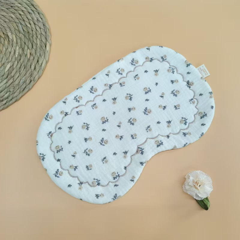 Бебешка възглавничка за новородени, двустранно печатена облачна концепция, памучен пълнеж, стил карикатура, безопасност клас A, подходяща за 0–12 месеца