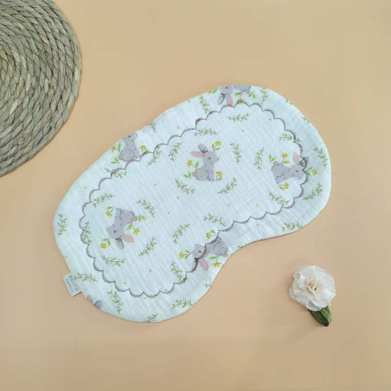 Бебешка възглавничка за новородени, двустранно печатена облачна концепция, памучен пълнеж, стил карикатура, безопасност клас A, подходяща за 0–12 месеца