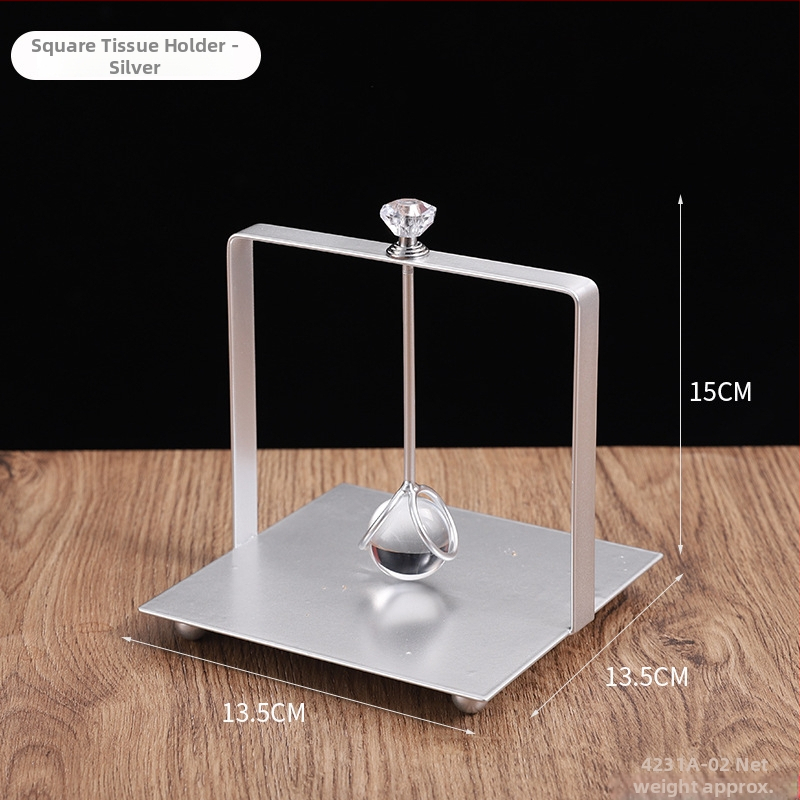 Držiak na vreckovky – štvorcový kreatívny dizajn, štýl ľahký luxus, model 4231A, prispôsobiteľný, viacúčelový